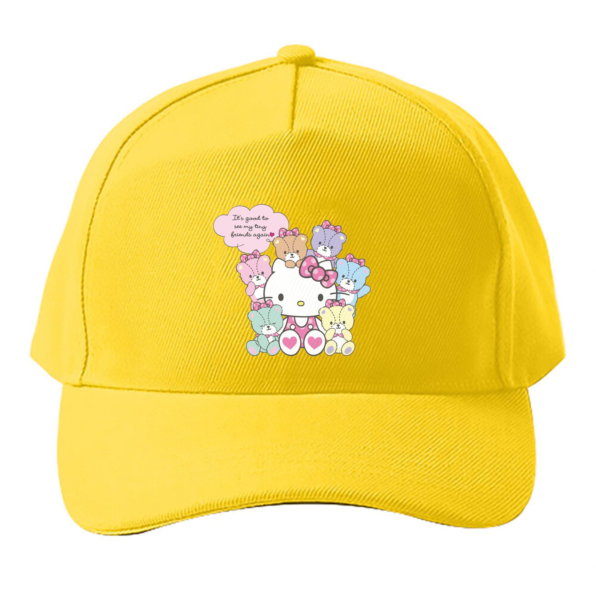 （画像用） Hello Kitty ハローキティ ベースボールキャップ 綿100％ 男女兼用 帽子 スポーツ